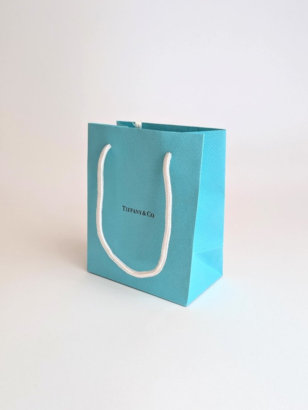 Authentic Tiffany & Co. Mini Blue Shopping Gift Bag (5" x 6" x 3")